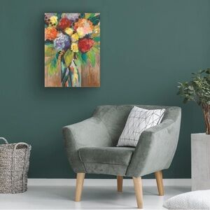Colorful by Jeanette Vertentes • Abstract Bouquet Canvas Wall Art • 19” x 24”
